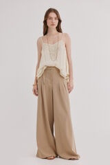 Hoss Intropia Poppy. Fluid pleated trousers Ivory