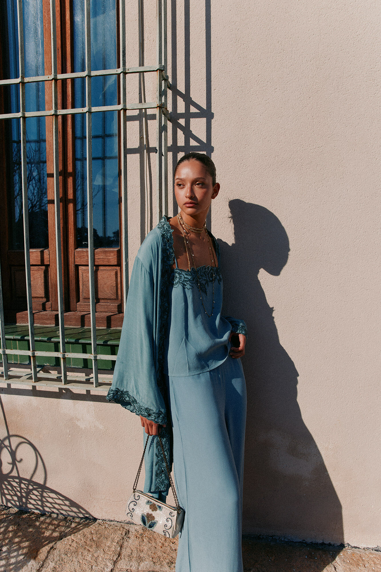 Hoss Intropia Katrina. Long kimono Blue