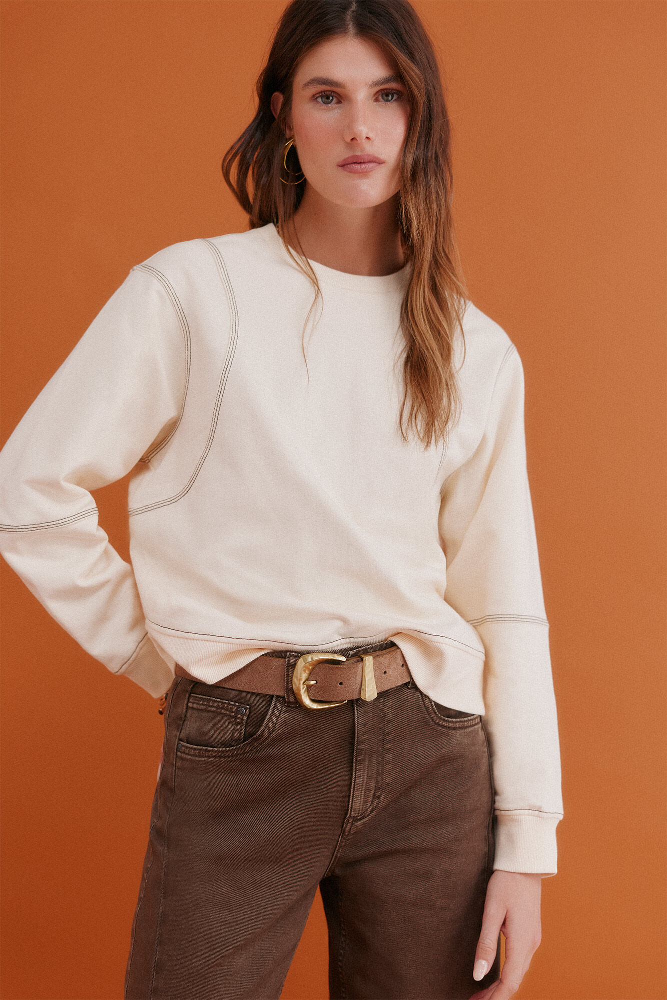 Hoss Intropia Mila. Sudadera bordada