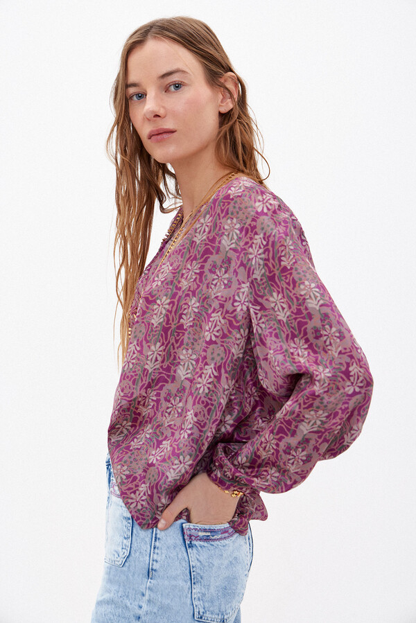 Hoss Intropia Esmeralda. Printed blouse Purple