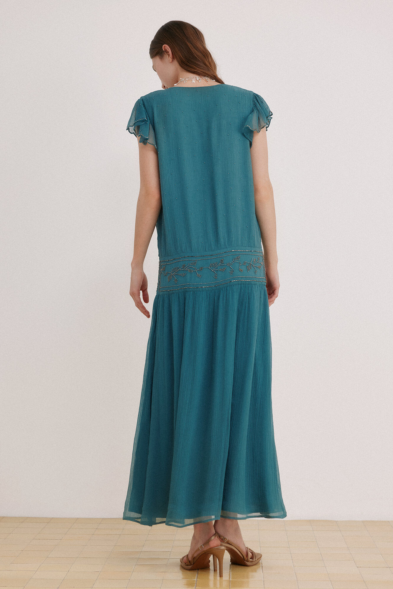 Hoss Intropia Ander. Beaded dress Green