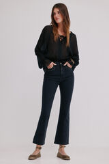 Hoss Intropia Basileia. Cal&ccedil;a jeans com tachas Preto