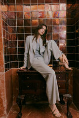 Hoss Intropia Bimba. Pantalones de traje Gris