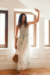 Hoss Intropia Aria. Printed dress white