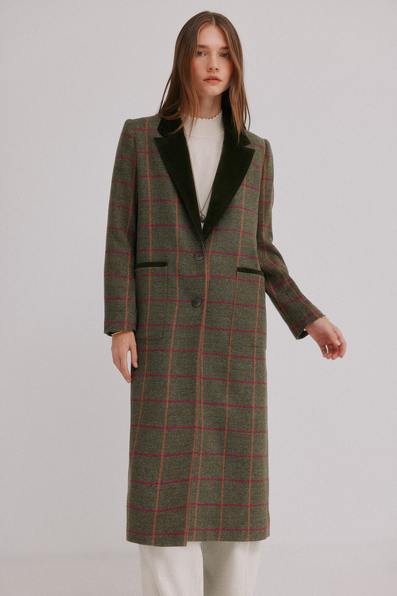 Hoss Intropia Fabrizia. Levita a cuadros