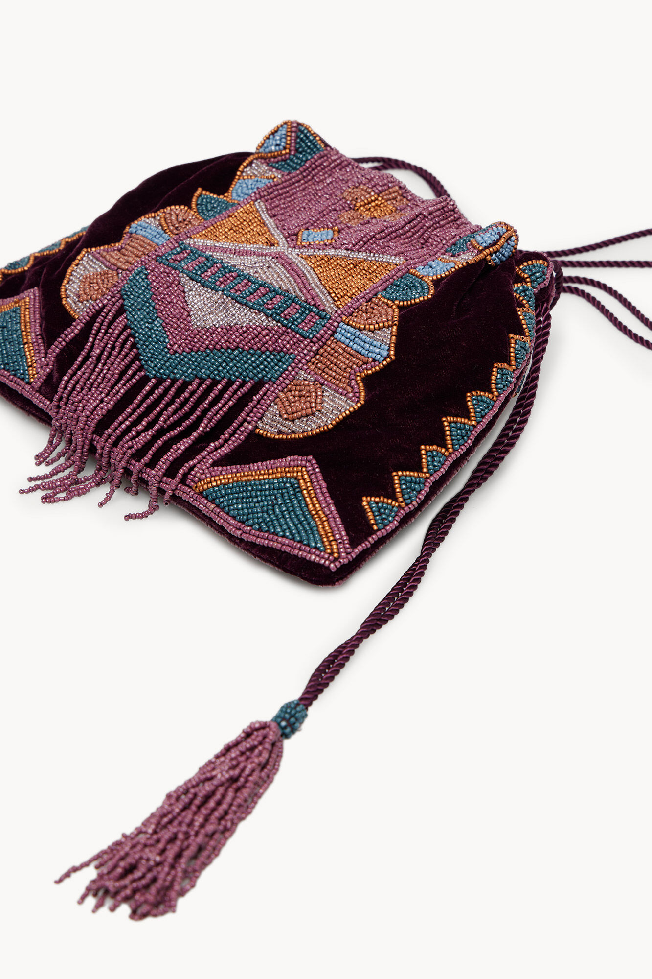 Hoss Intropia Diana. Bolso bordado con abalorios Lila