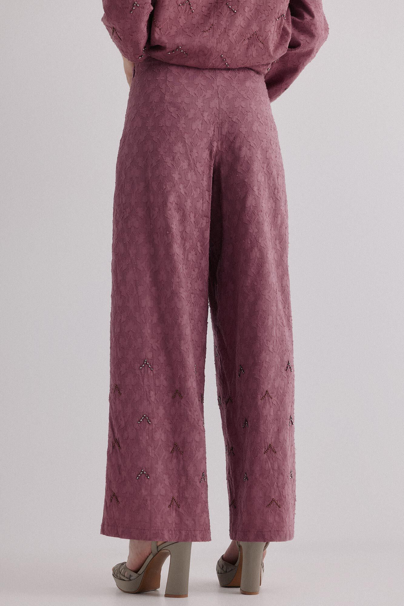 Hoss Intropia Paulina. Jacquard trousers Pink