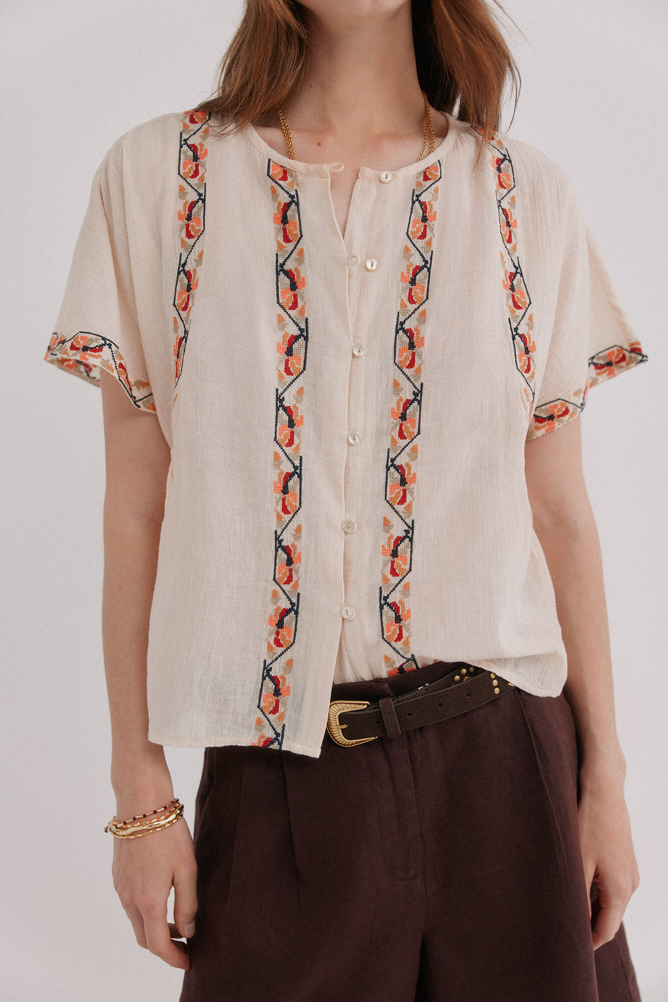 Hoss Intropia Cloe. Fluid blouse Ivory
