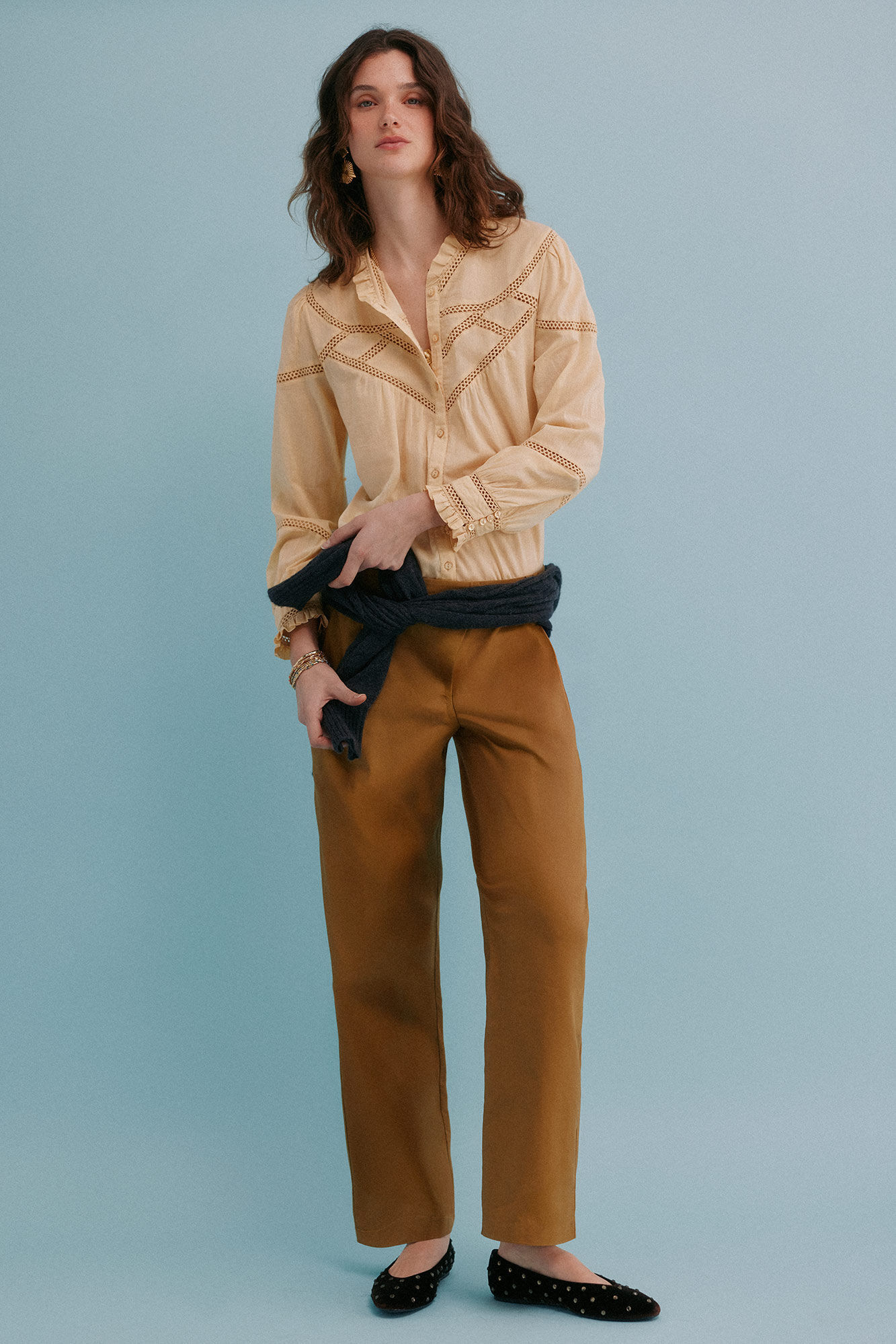 Hoss Intropia Romantic blouse Chiara Yellow