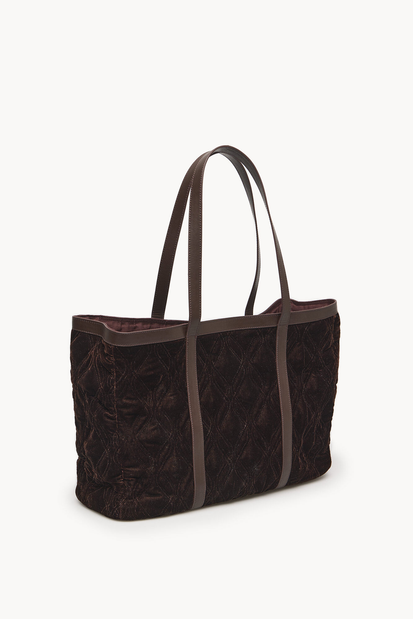 Hoss Intropia Neila. Velvet shopper bag Brown