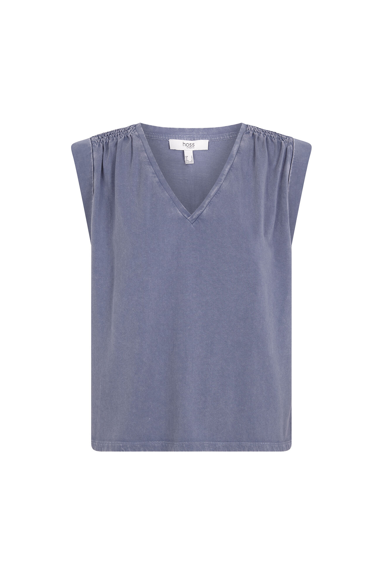 Hoss Intropia M&oacute;nica. Pleated T-shirt Blue