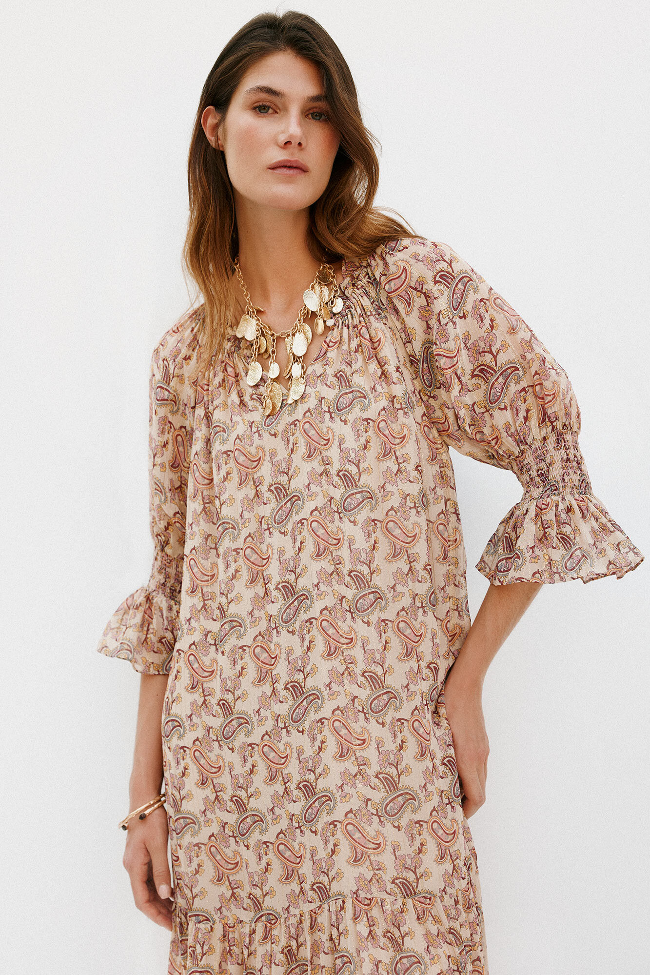 Hoss Intropia Lidia. Vestido com estampado paisley Multicolorido