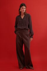 Hoss Intropia Clementine. Blusa manga larga Marron oscuro