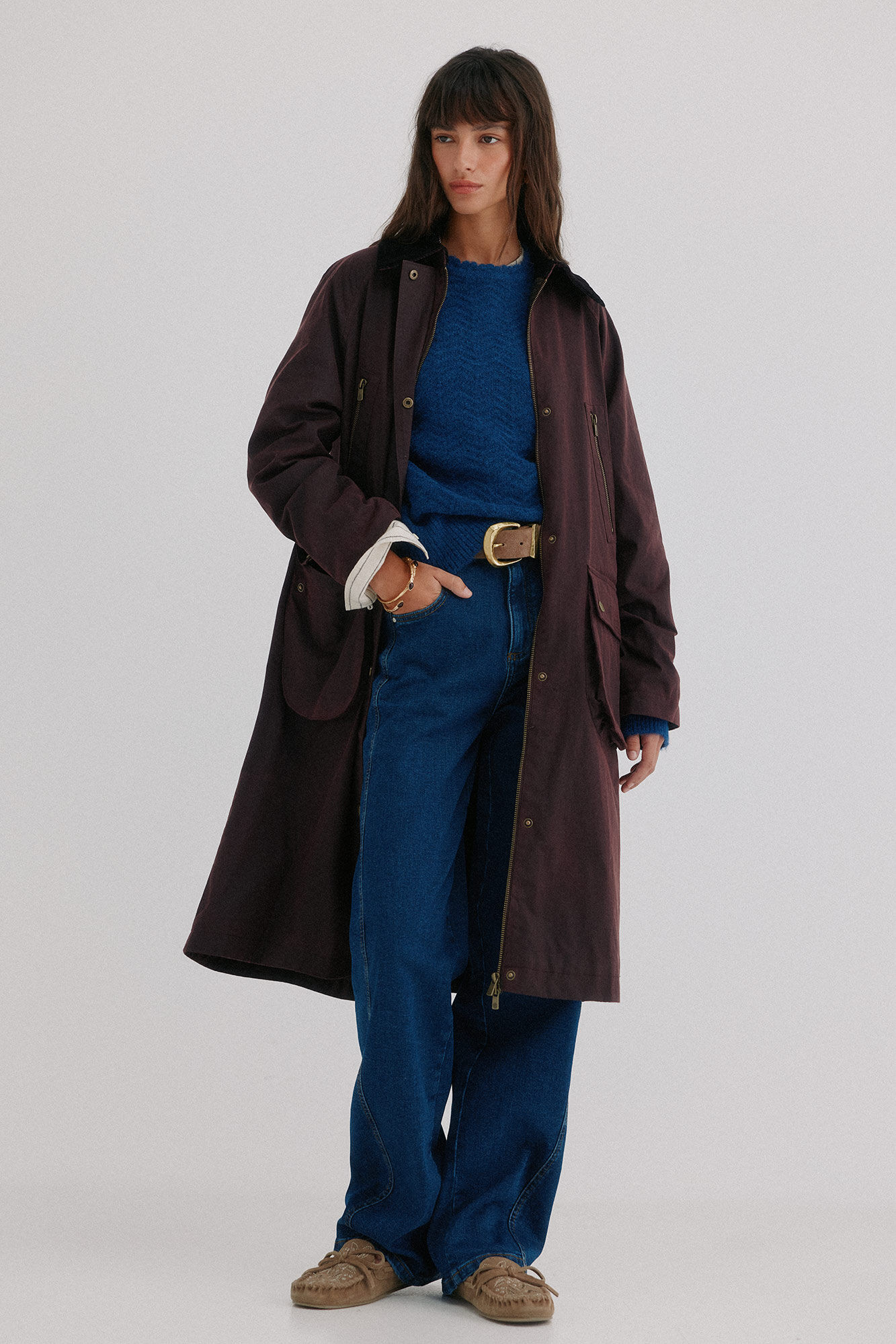 Hoss Intropia Damaris. Trench con bolsillos Granate