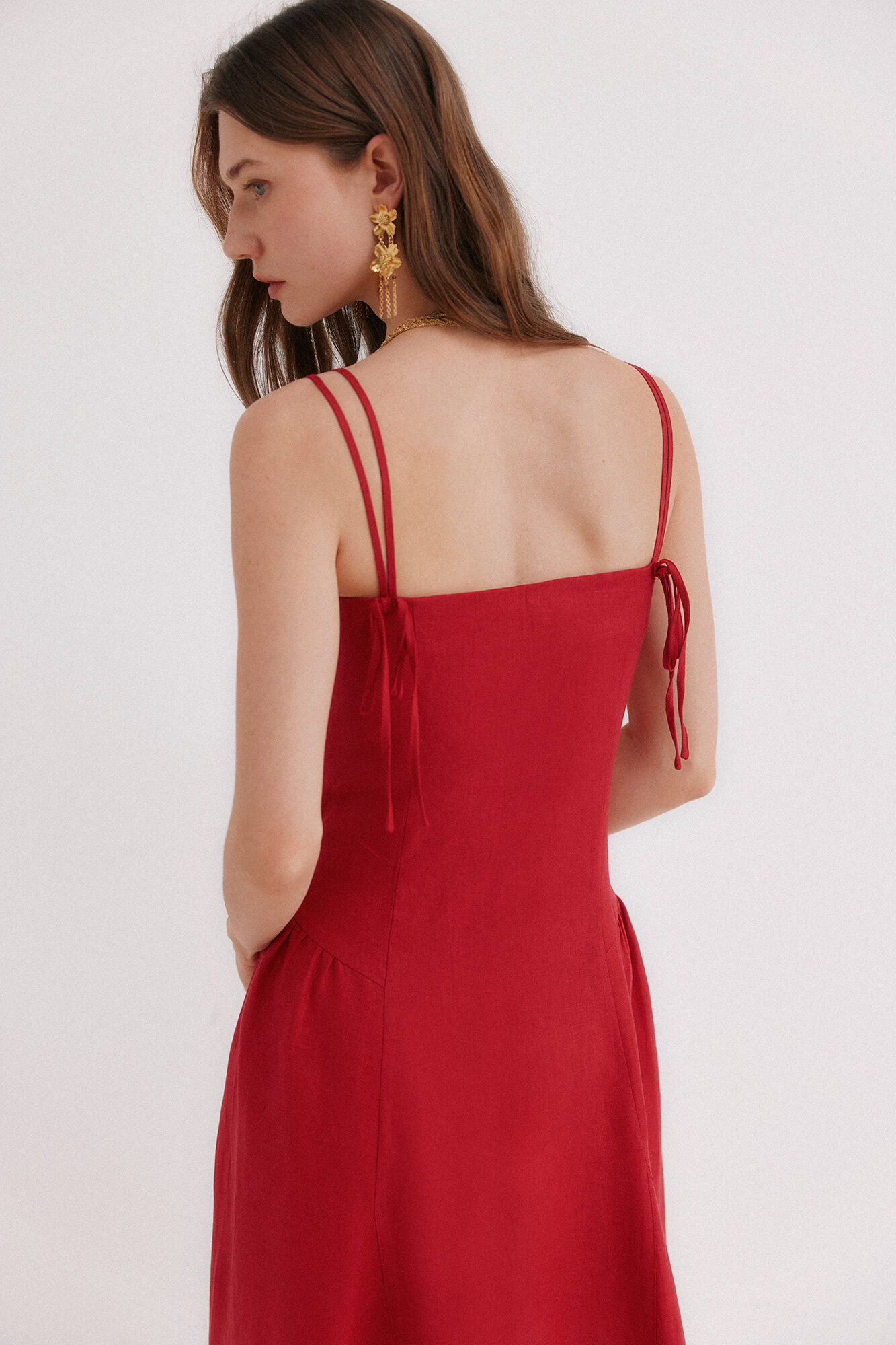 Hoss Intropia Red midi dress AILIN Red