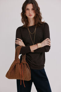 Hoss Intropia Nora. Bolso de terciopelo abalorios