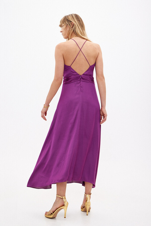 Hoss Intropia Felisa. Flowing strap dress Purple