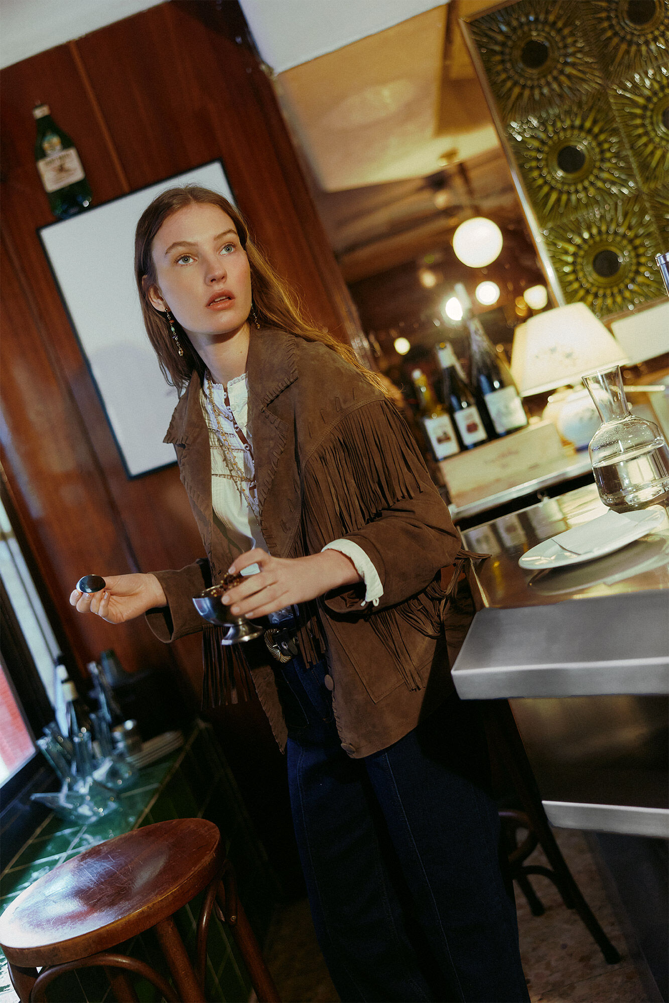 Hoss Intropia F&aacute;tima. Chaqueta flecos