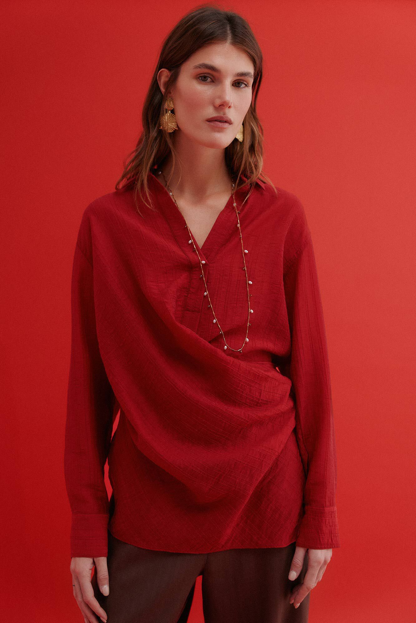 Hoss Intropia Striped blouse Cosette Red
