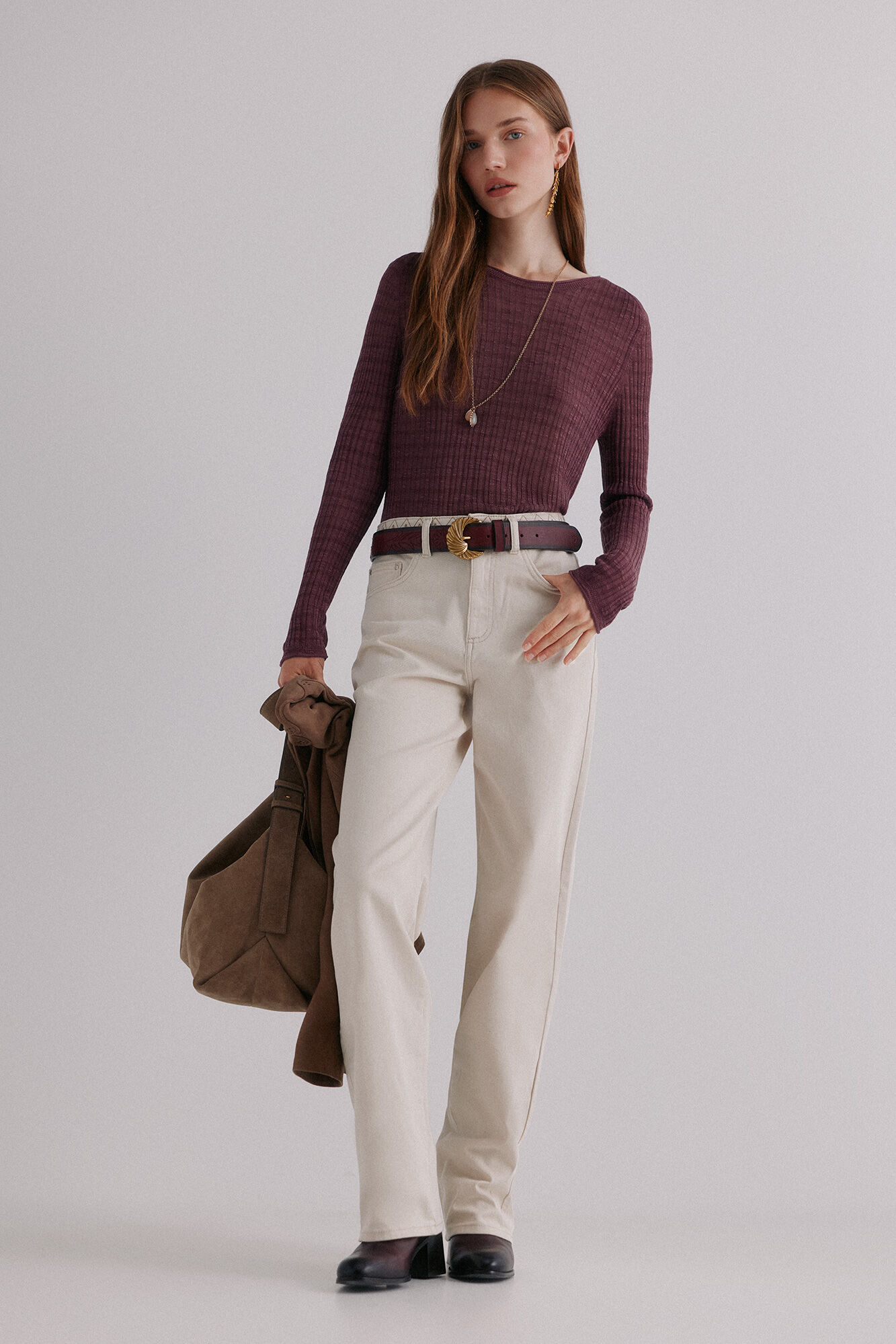 Hoss Intropia Bianca. Vaqueros bordados