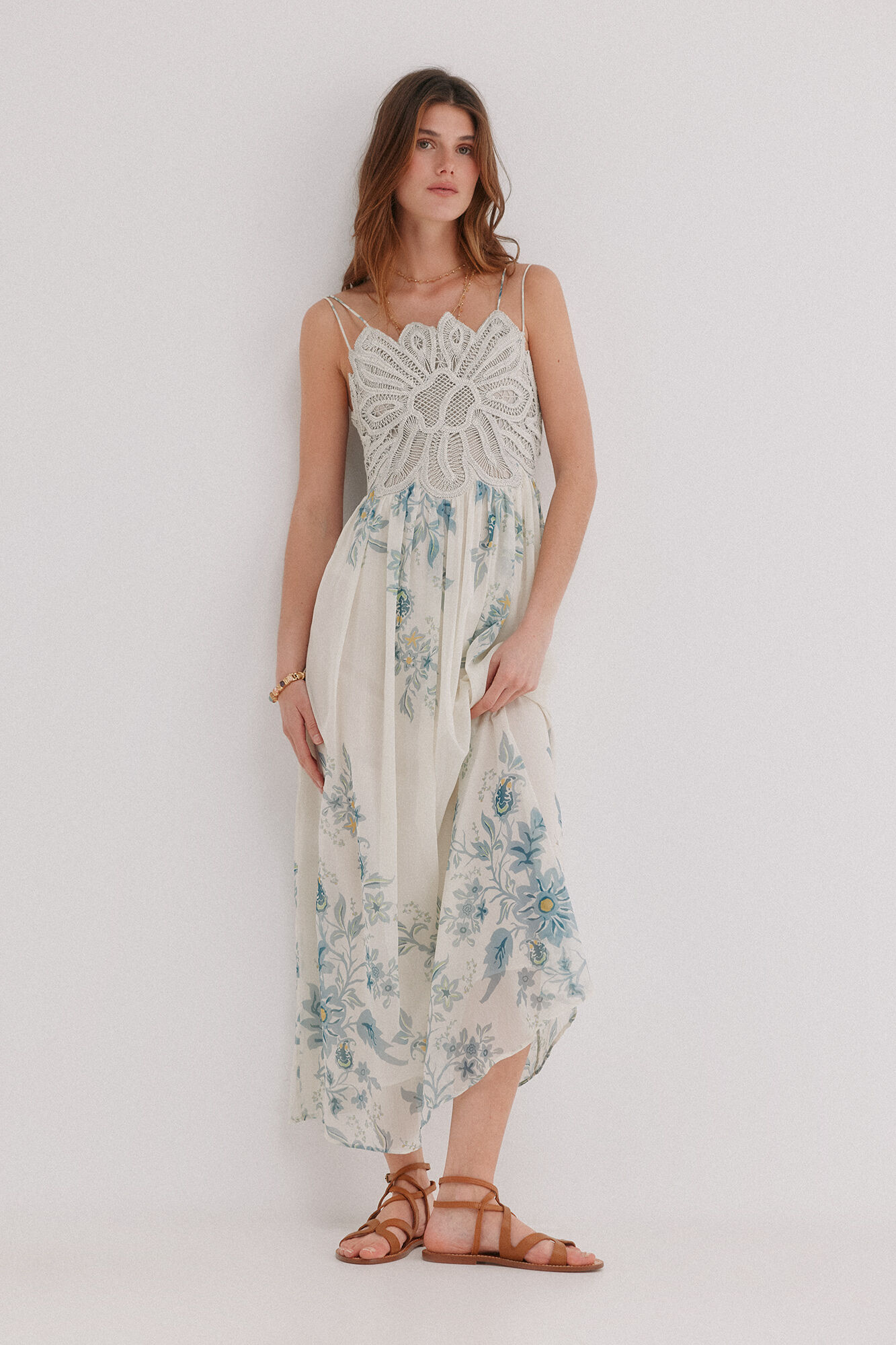 Hoss Intropia Aria. Printed dress white