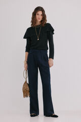 Hoss Intropia Peggy. Pantalones con pliegues Azul marino