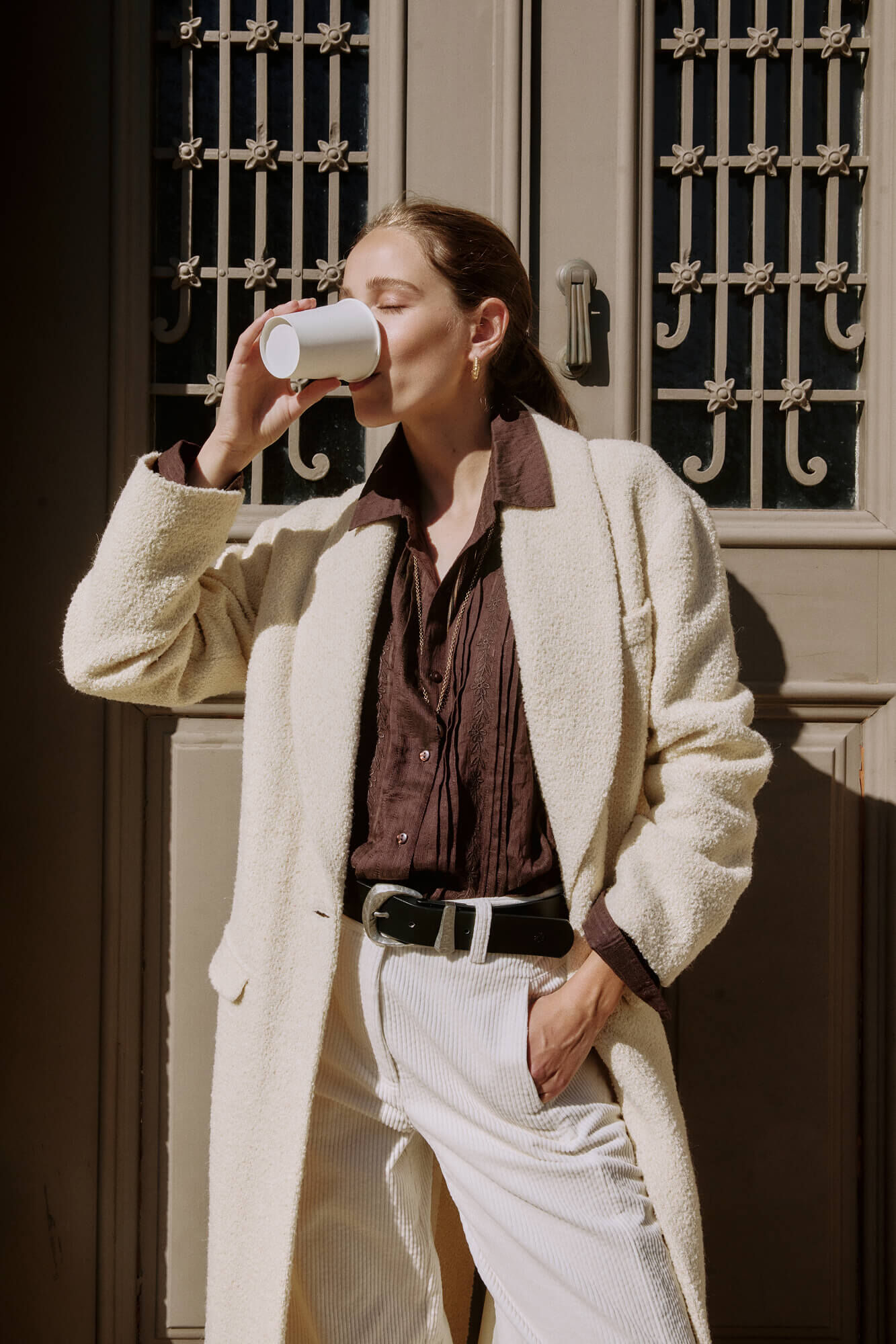 Hoss Intropia Fiamma. Abrigo con cuello solapa