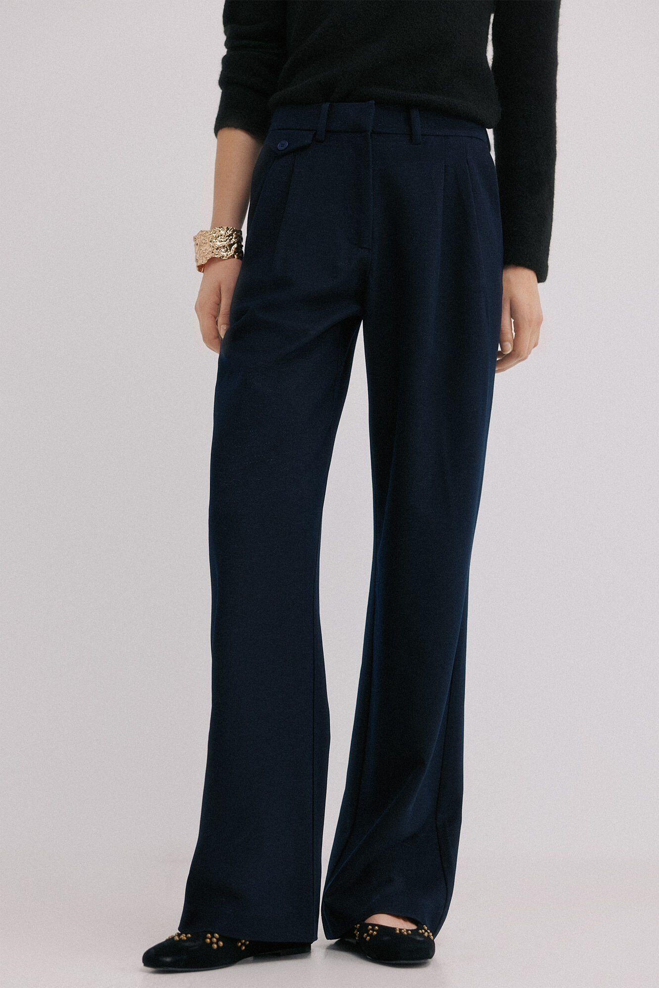 Hoss Intropia Peggy. Pantalones con pliegues Azul marino