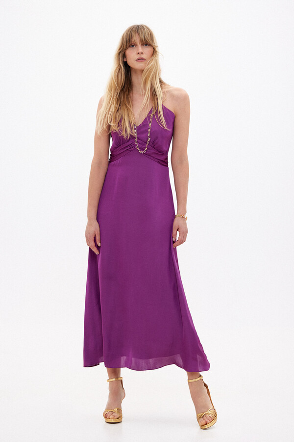 Hoss Intropia Felisa. Flowing strap dress Purple