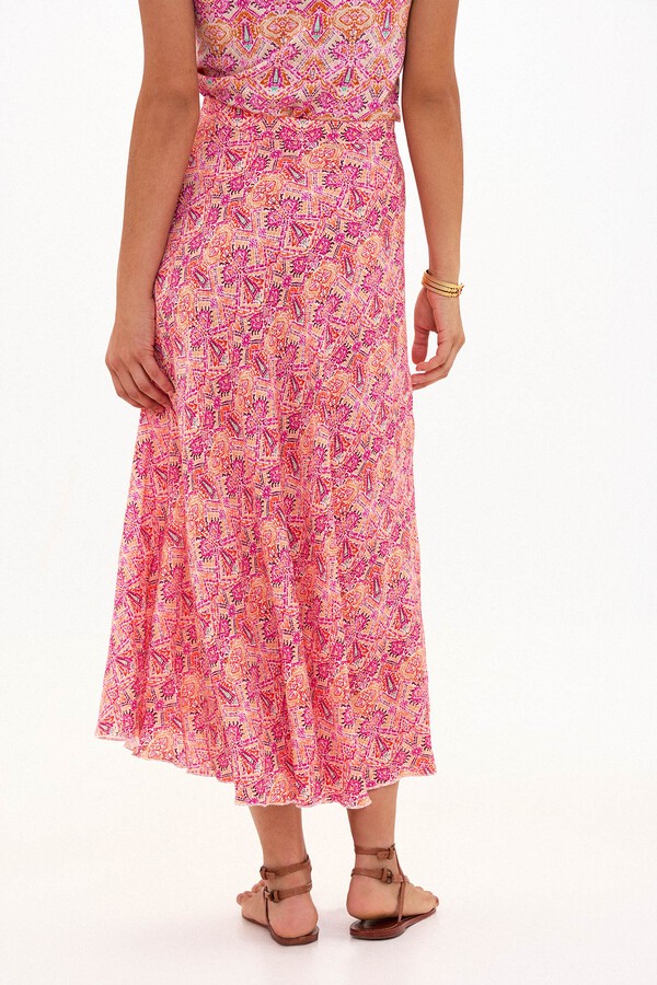 Hoss Intropia Raquel. Printed layered skirt. Several