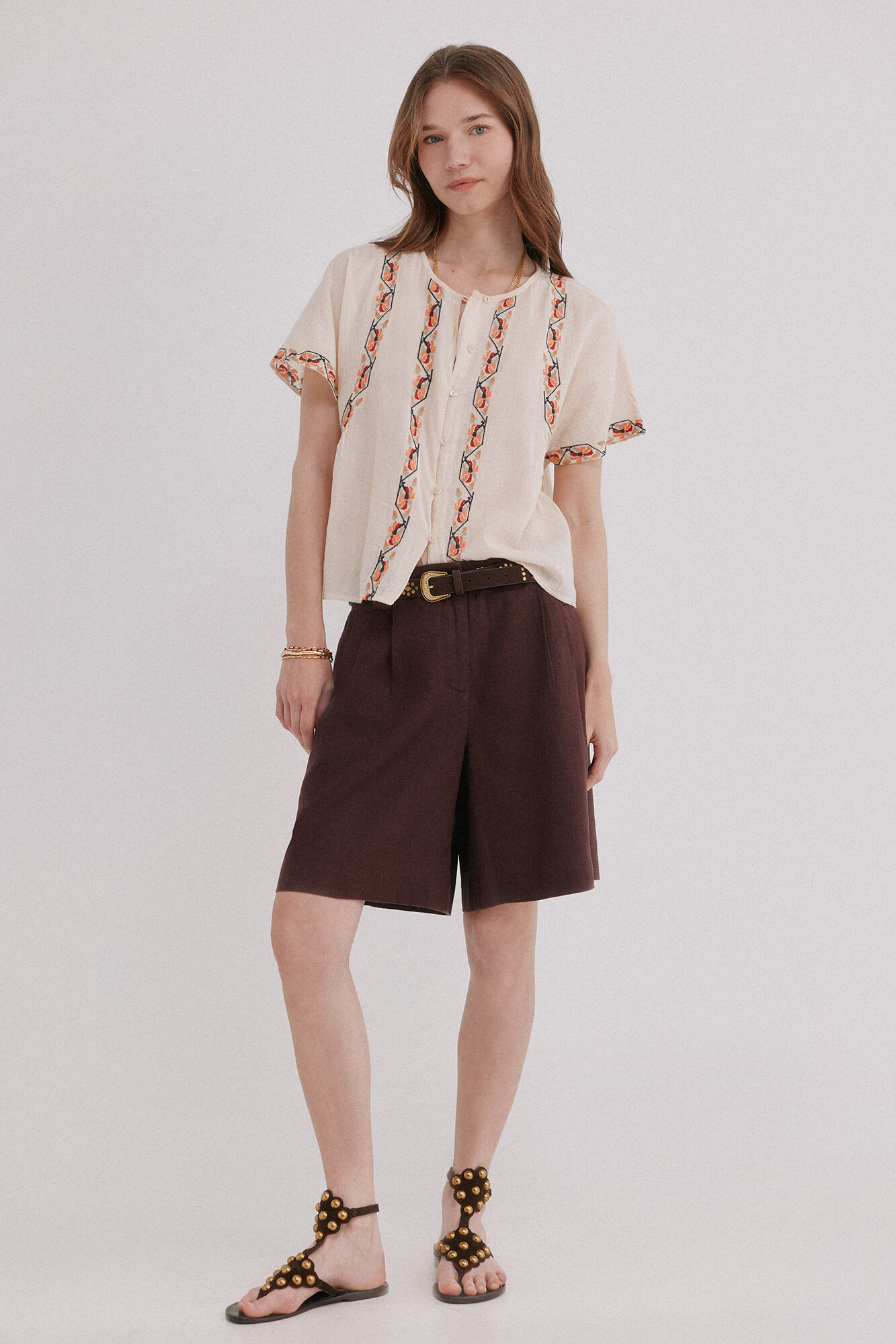 Hoss Intropia Cloe. Fluid blouse Ivory