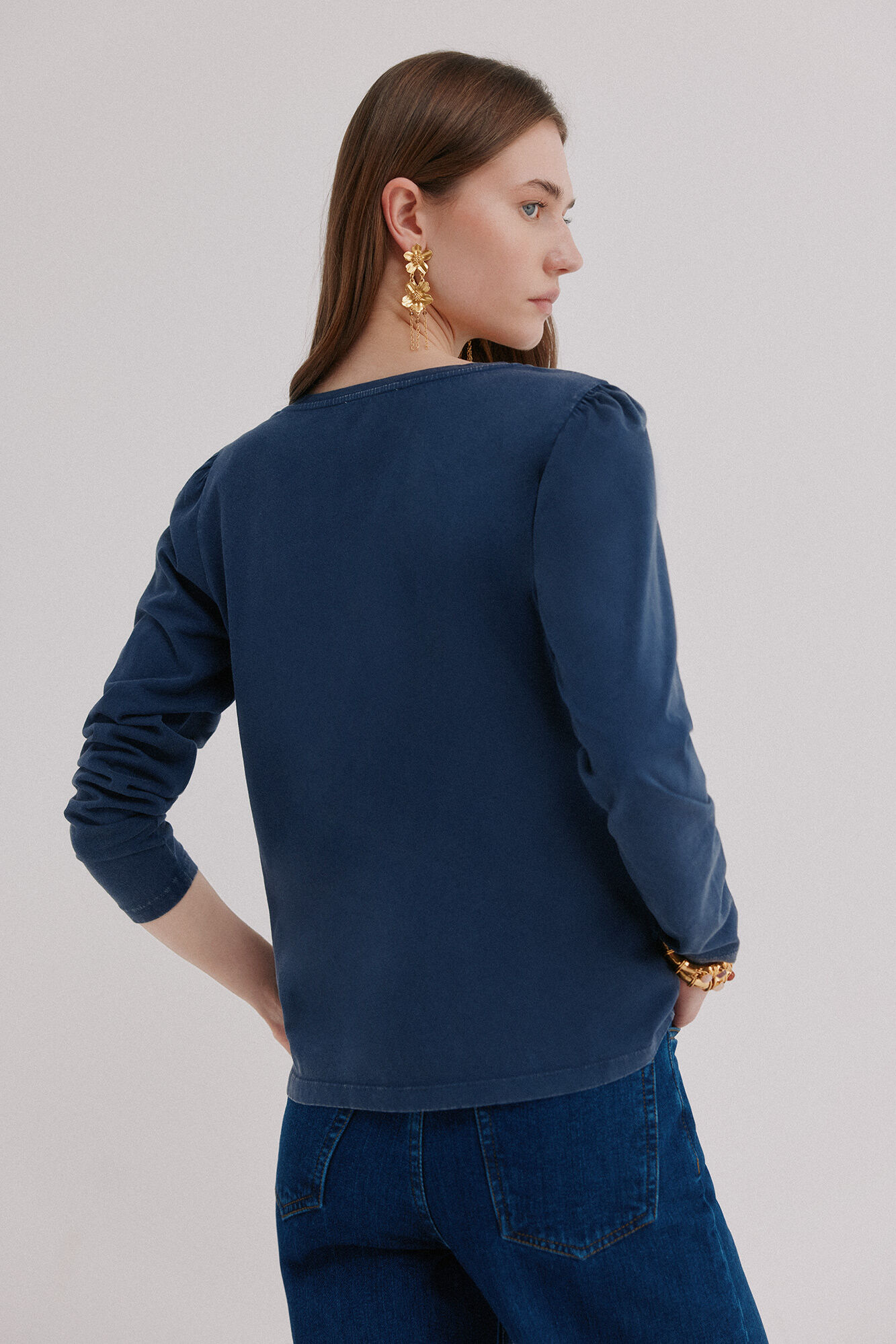 Hoss Intropia Washed effect T-shirt Mabel Blue