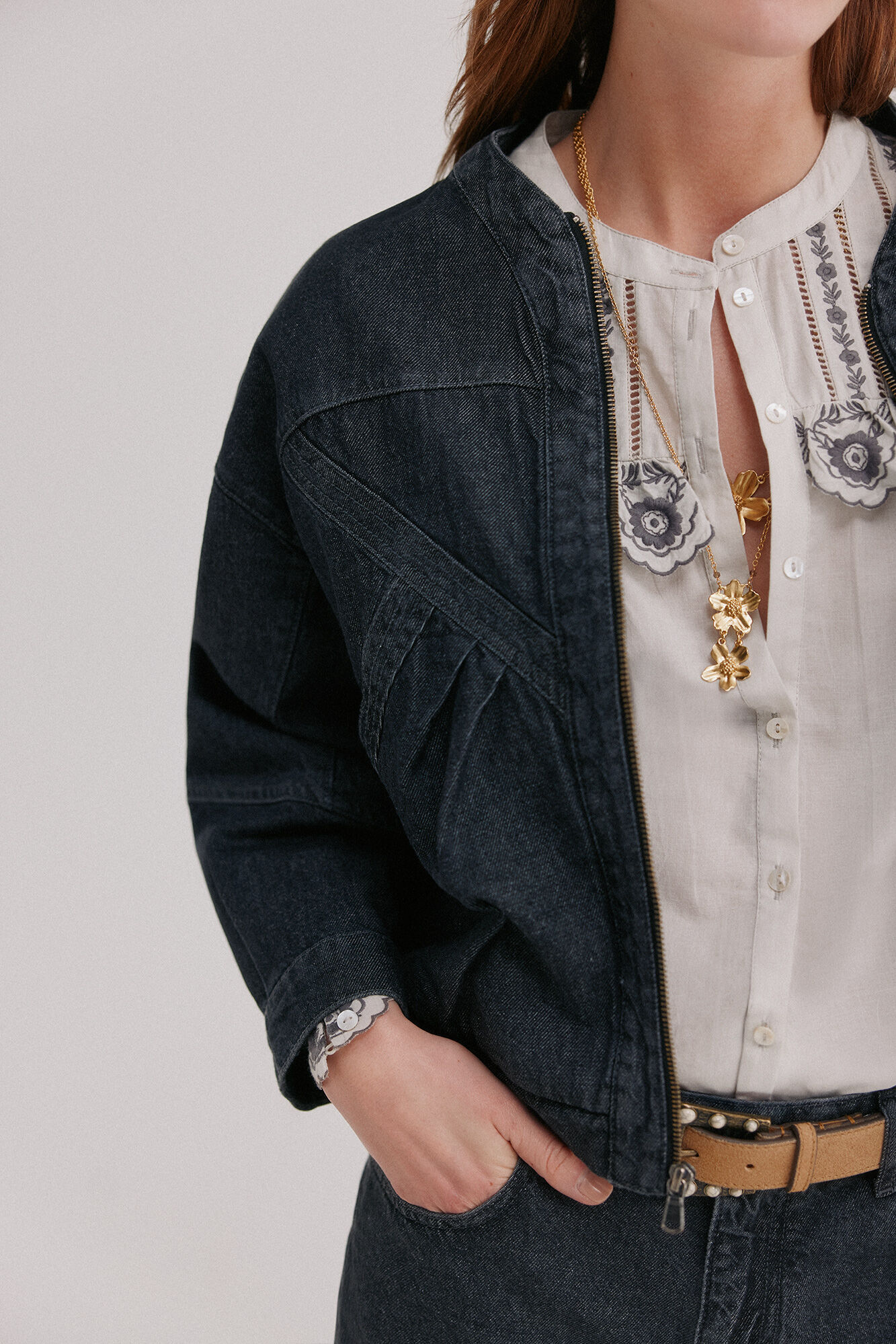 Hoss Intropia Erica. Chaqueta denim Azul