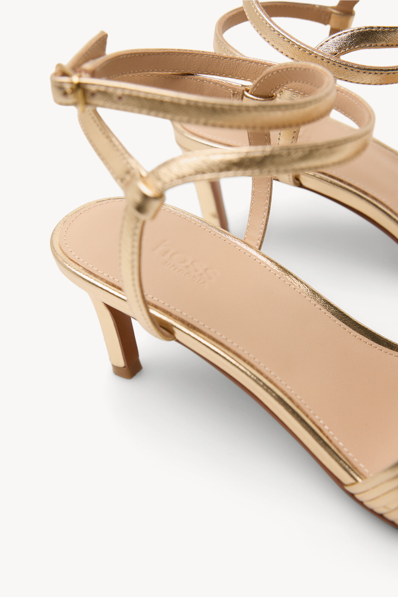 Hoss Intropia Maider. Sandalias piel tac&oacute;n medio Amarillo