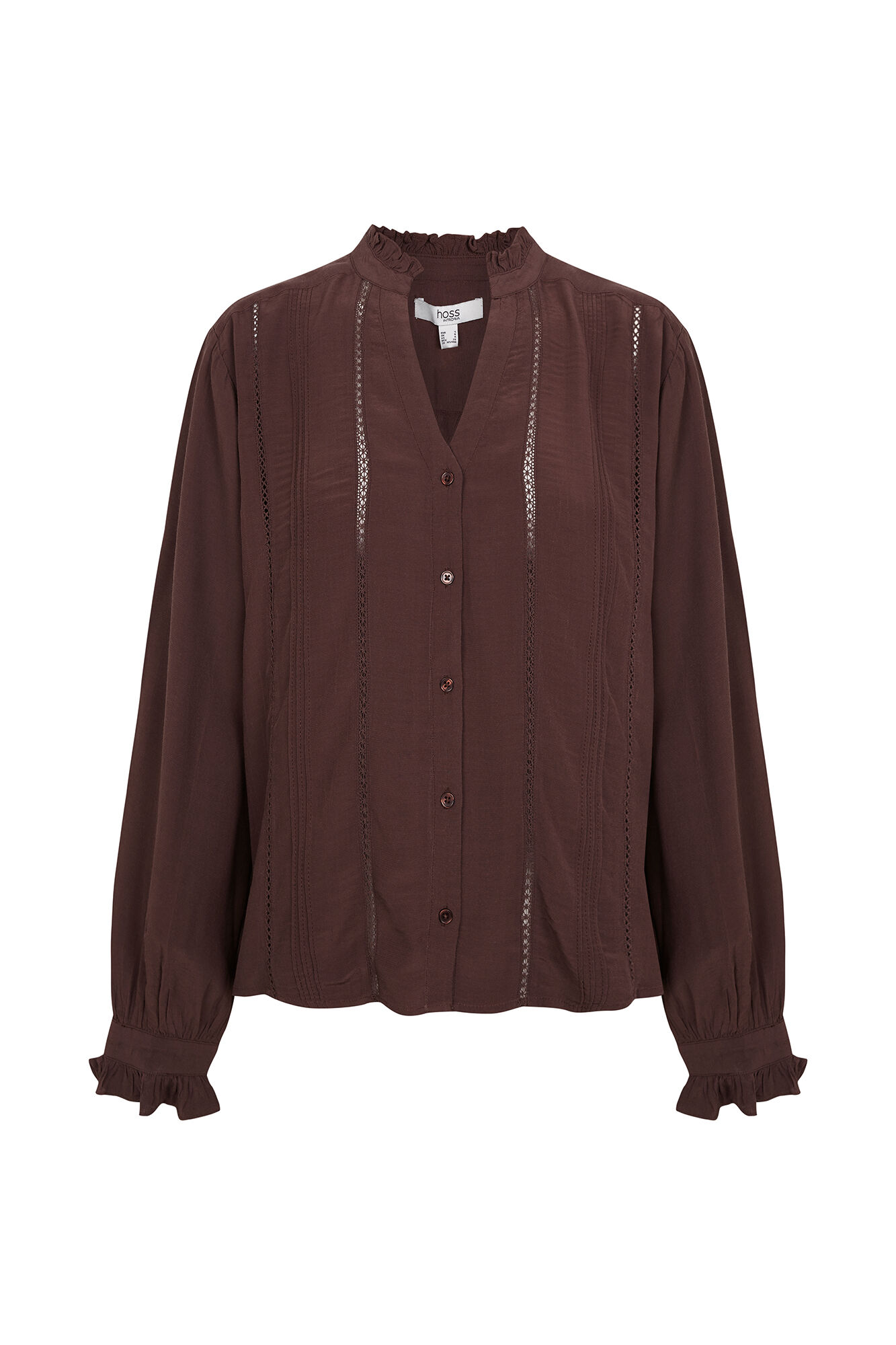 Hoss Intropia Clementine. Blusa manga larga Marron oscuro