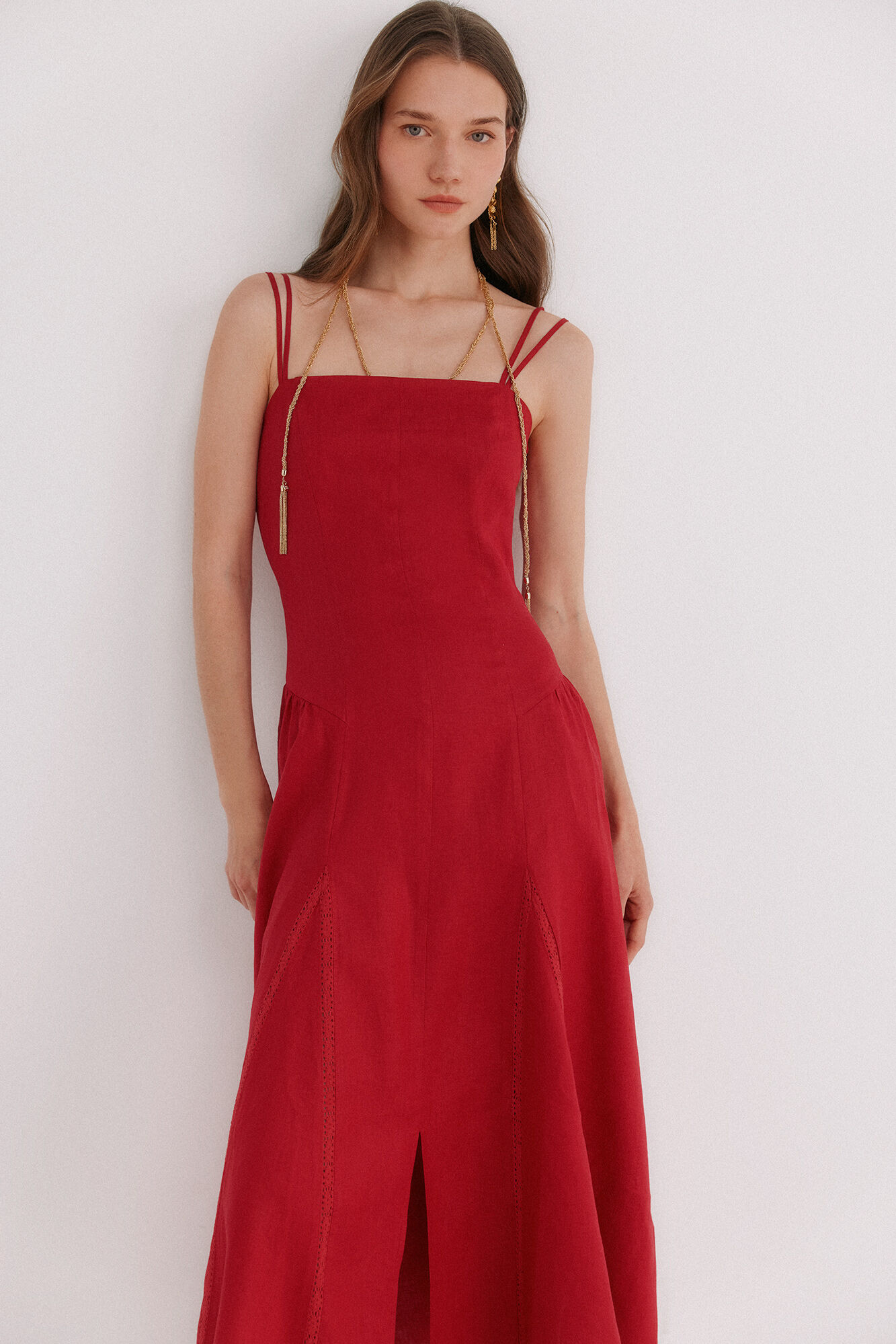 Hoss Intropia Red midi dress AILIN Red