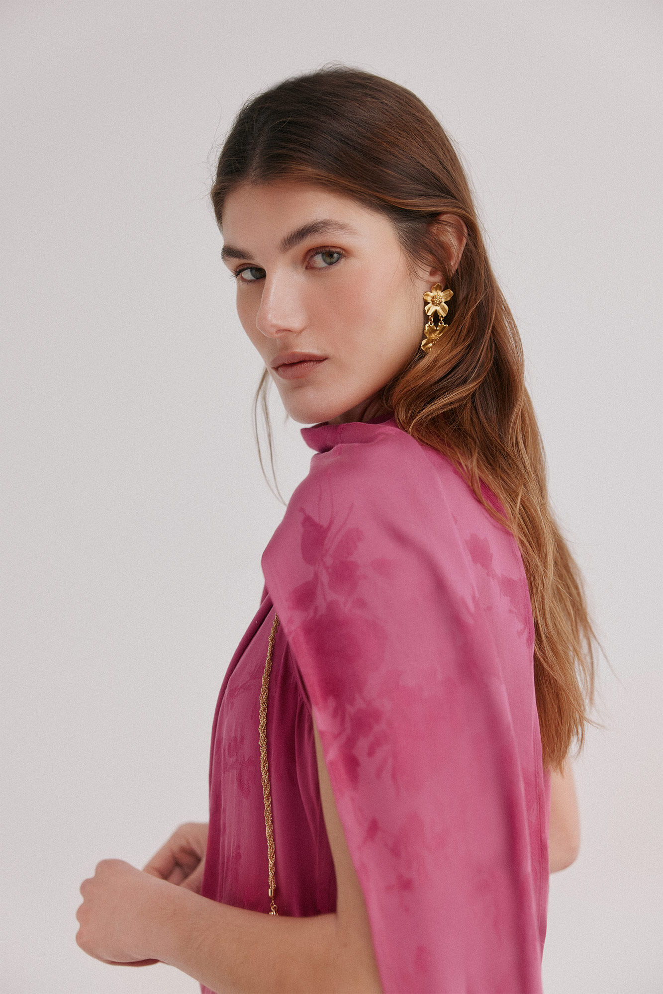 Hoss Intropia Celine. Blusa jacquard Rosa