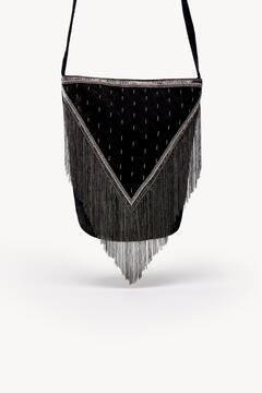 Hoss Intropia Renata. Velvet bucket bag Black