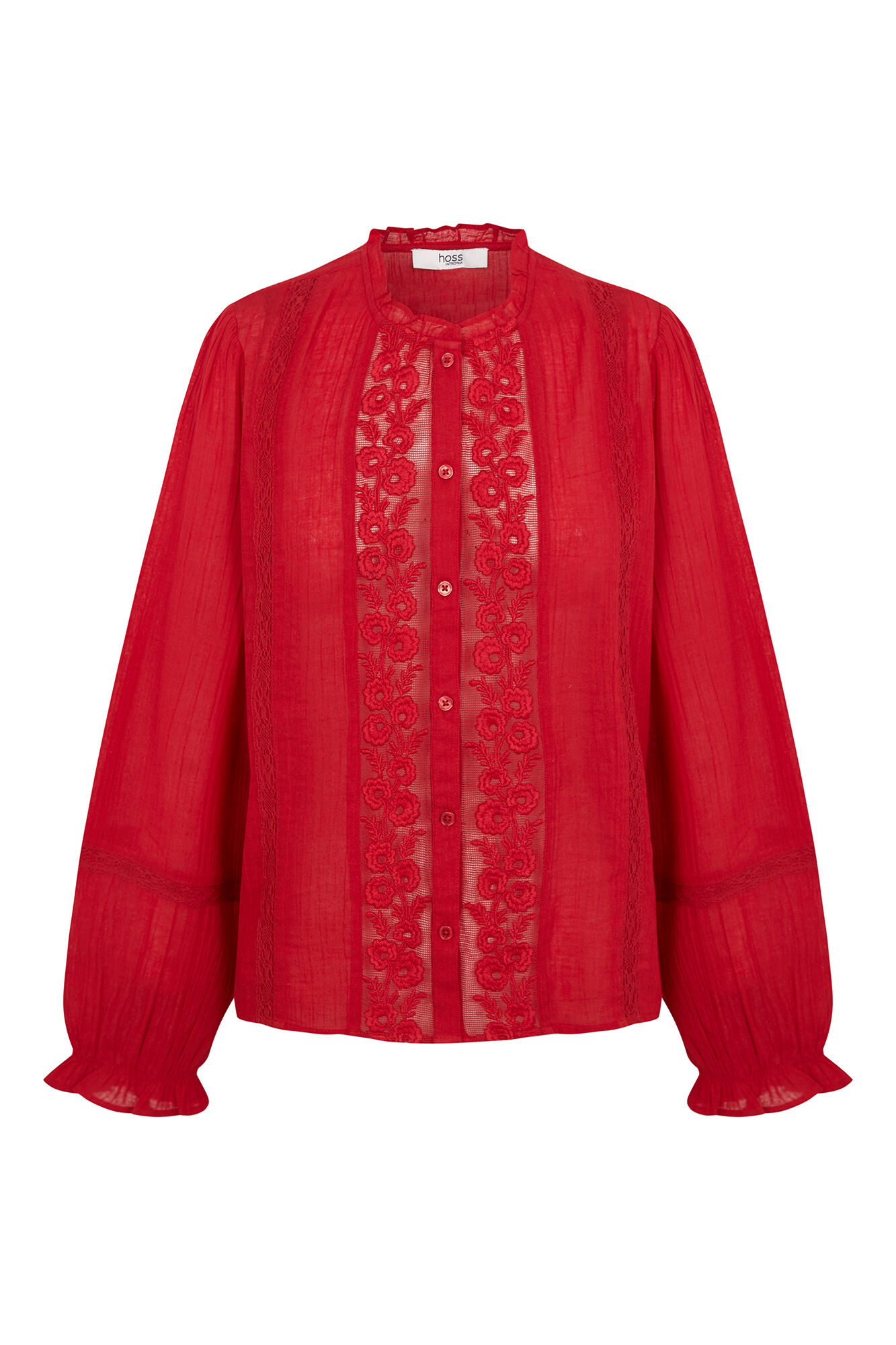 Hoss Intropia Caridad. Blusa rom&aacute;ntica rojo