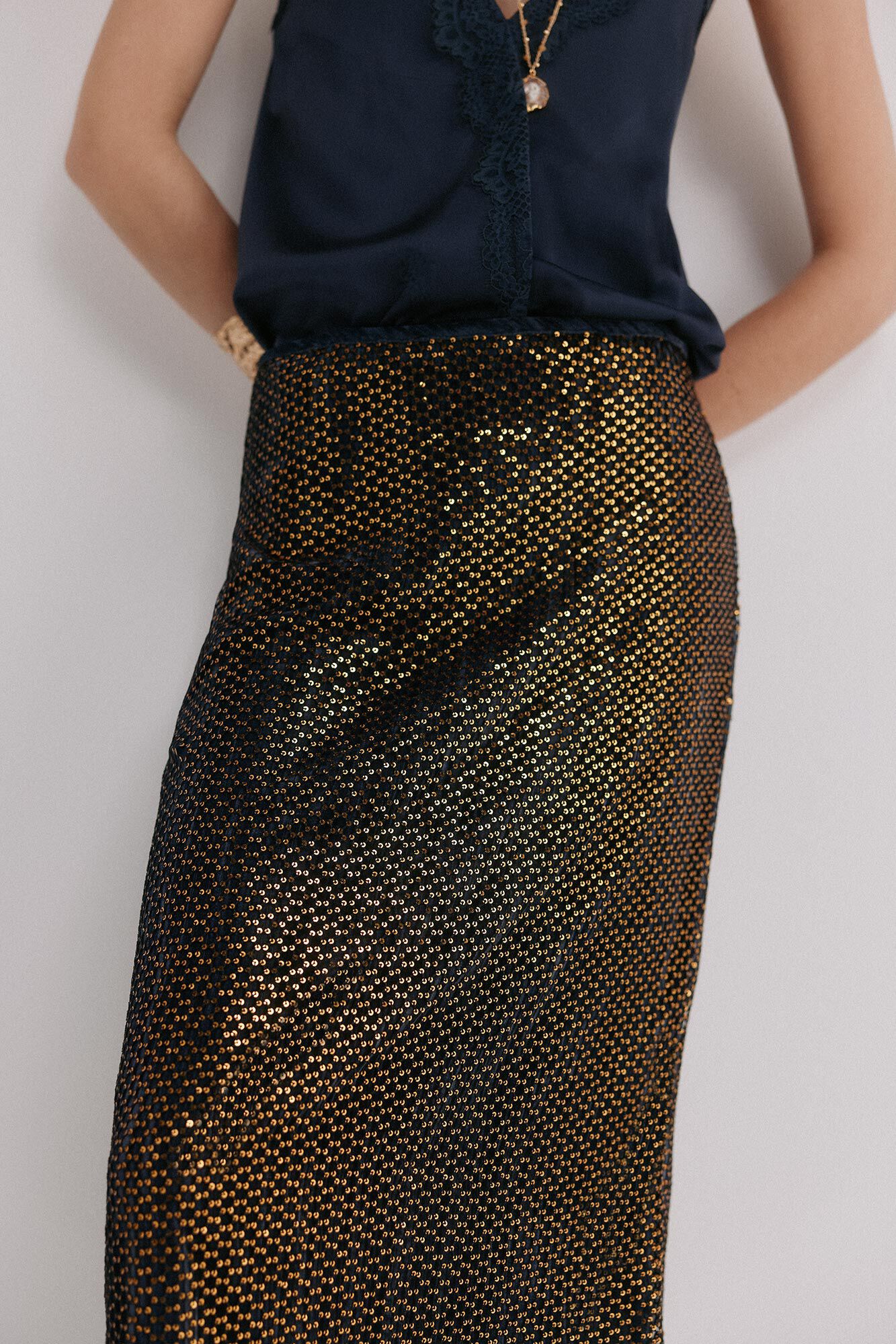 Hoss Intropia Riley. Falda lentejuelas Multicolor