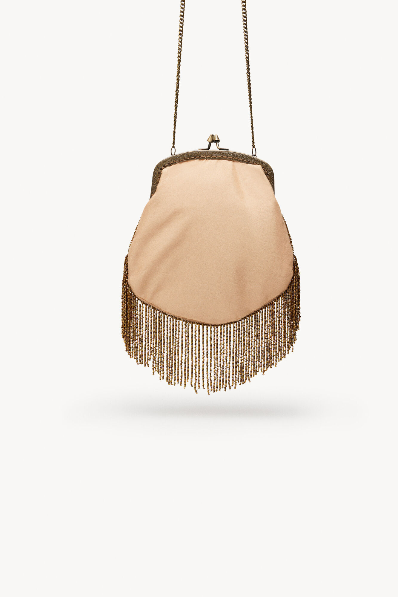 Hoss Intropia Mariana. Bolso boquilla y abalorios Dorado