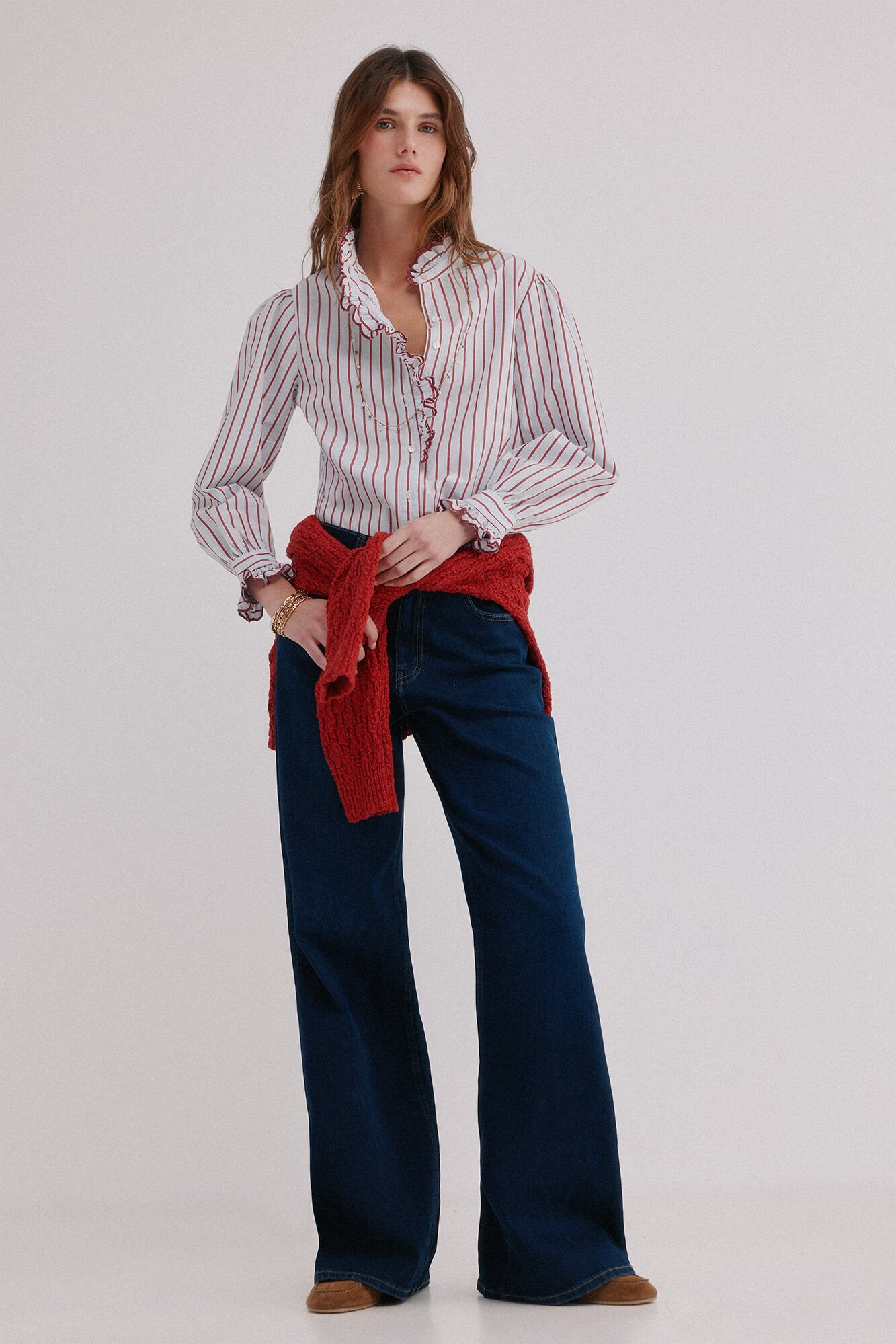 Hoss Intropia Camila. Blusa rom&acirc;ntica Azul