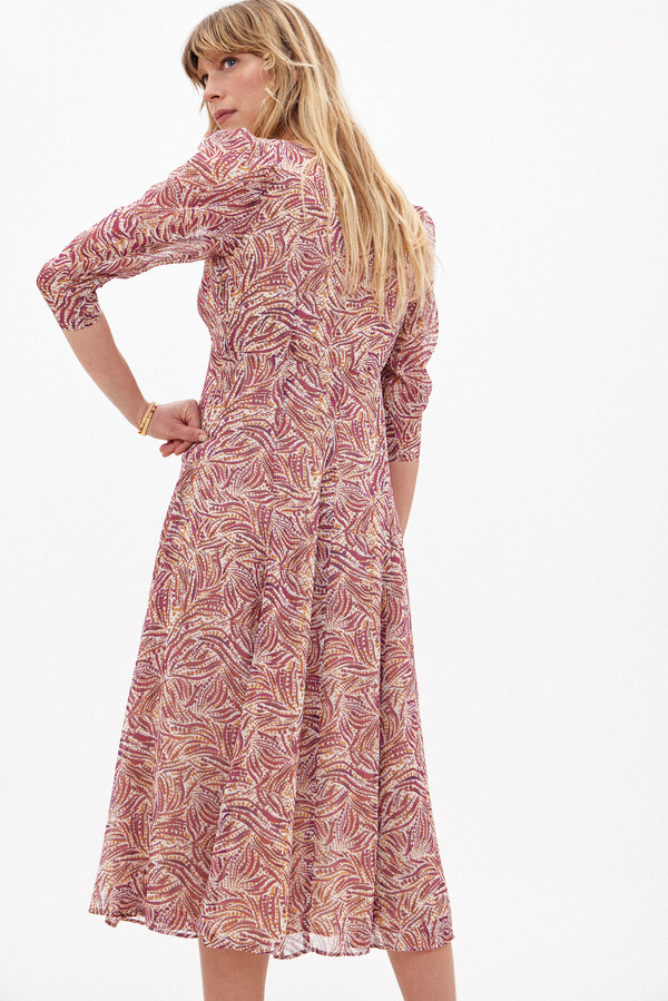 Hoss Intropia Vita. Printed dress. Coral
