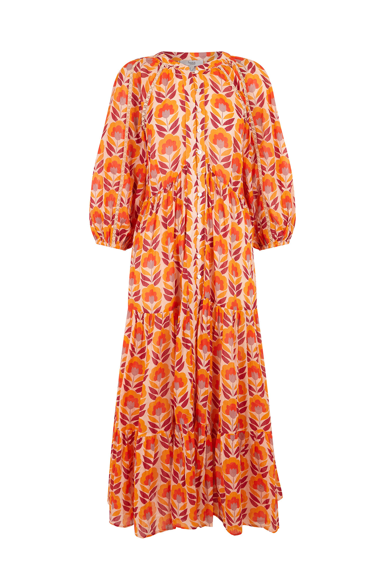 Hoss Intropia Alicia. Midi dress Orange