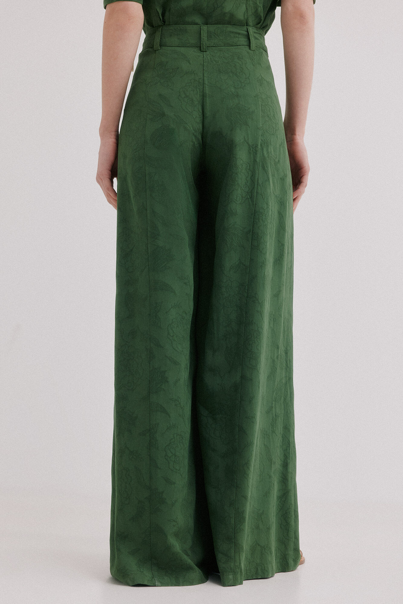 Hoss Intropia Patricia. Pantal&oacute;n tejido jaquard Kaki