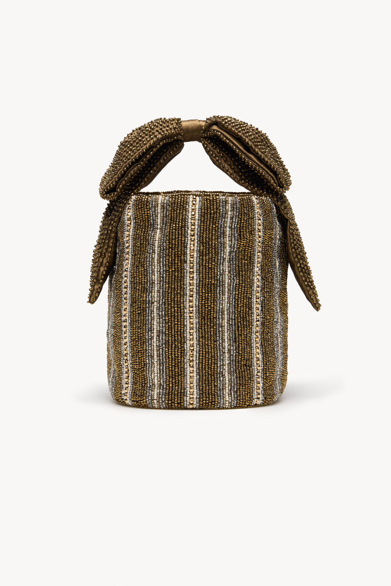 Hoss Intropia Nelsa. Bolso abalorios lazo Kaki