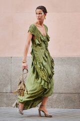 Hoss Intropia Adèle. Vestido bordado Verde