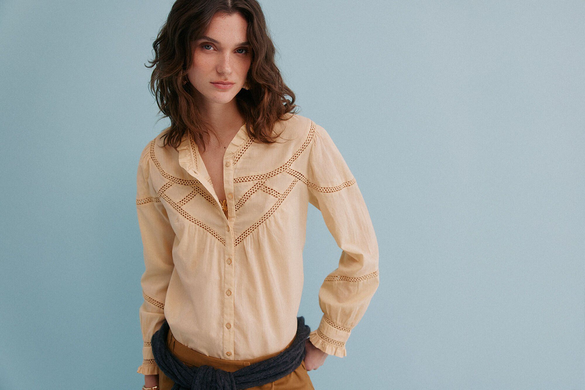 Hoss Intropia Romantic blouse Chiara Yellow