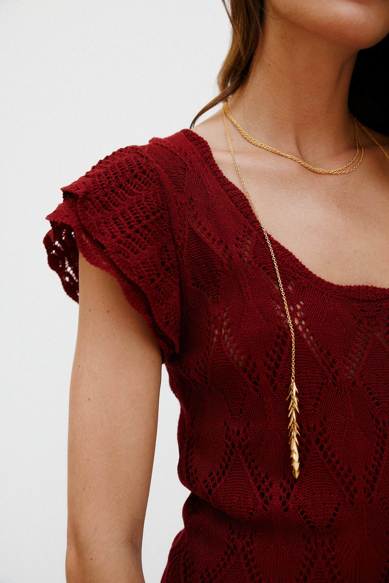 Hoss Intropia Lina. Knitted dress Burgundy