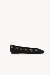 Hoss Intropia Maitane. Bailarinas de serraje con tachas